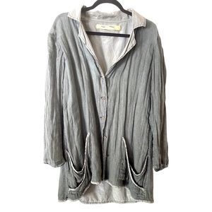 Cynthia Ashby Jacket - Gray Linen/Cotton/Silk XS